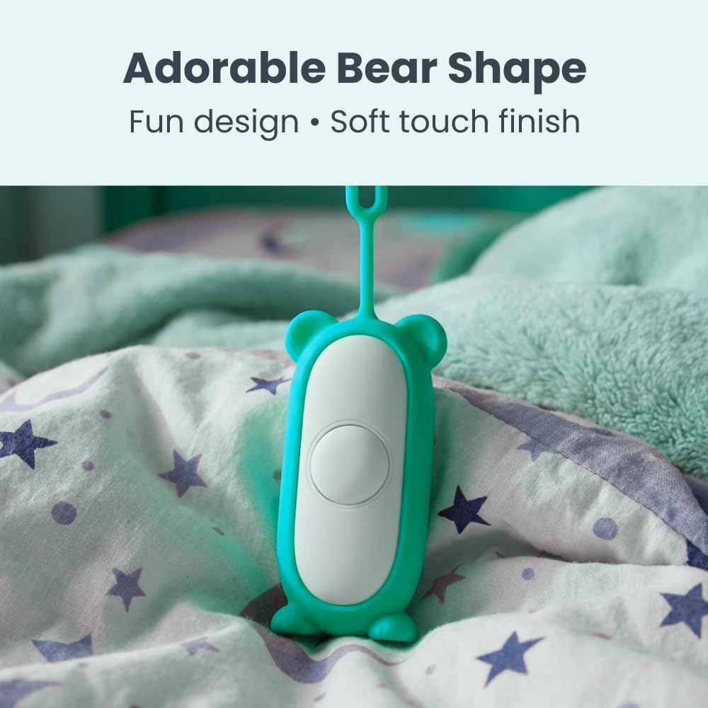 Glowco CalmCarry Mini Bear Kids Sleep Aid Device – Handheld Microcurrent Relaxation Tool, Supports Calm, Focus & Gentle Relief, USB Rechargeable, Portable Wellness Device for Children (Teal) - Image 2