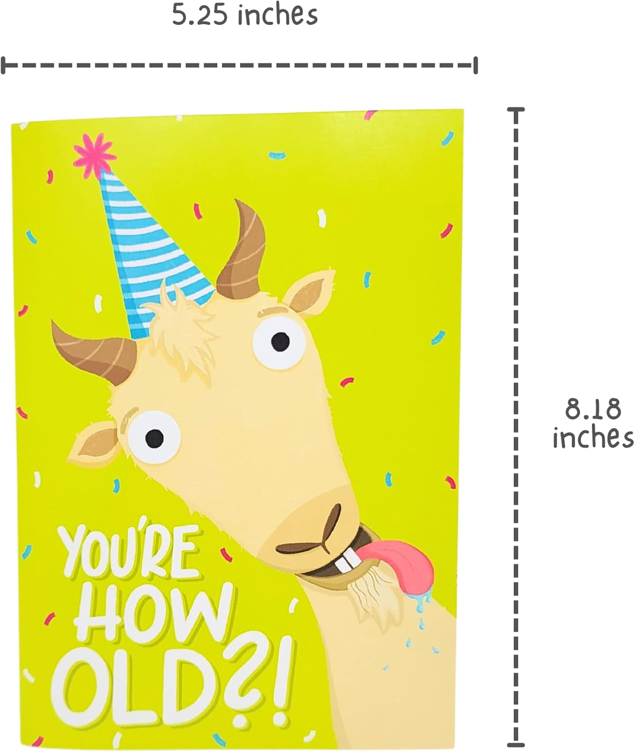 Good Egg Greetings Screaming Goat Birthday Card - Funny Birthday Card for Men Women Kids - Screaming Goat Meme Sound and Shaking Head Motion Bday Greeting Cards 5.25 x 8.18 Inch - Image 2