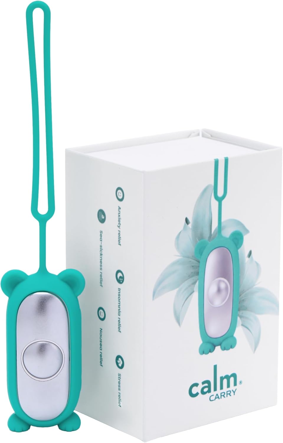 Glowco CalmCarry Mini Bear Kids Sleep Aid Device – Handheld Microcurrent Relaxation Tool, Supports Calm, Focus & Gentle Relief, USB Rechargeable, Portable Wellness Device for Children (Teal)
