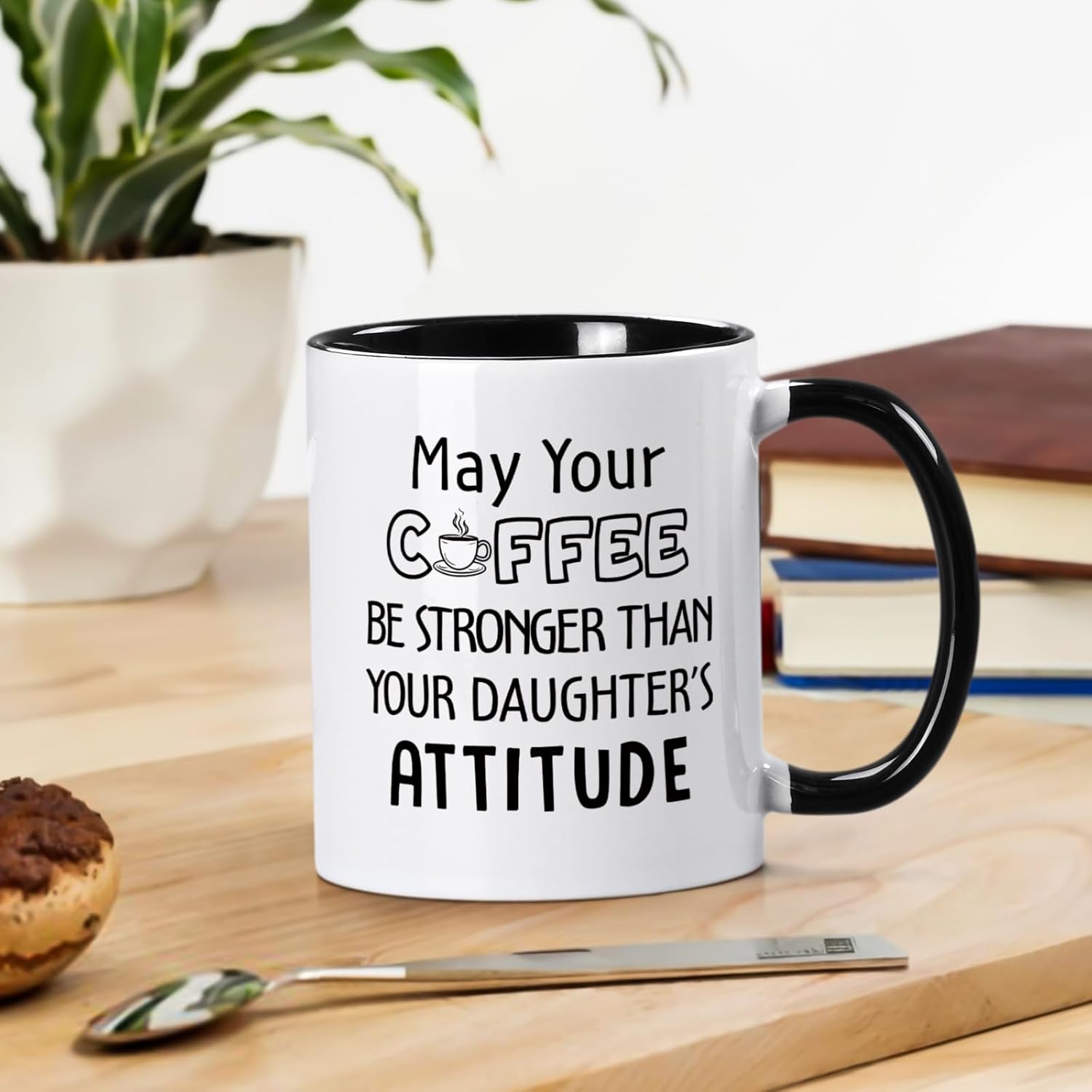 Maustic Birthday Gift for Dads from Daughter, Gifts for Dad, Dad Mug, Funny Birthday Father's Day Gifts, Your Coffee Be Stronger Than Your Daughters Attitude, 11Oz - Image 2