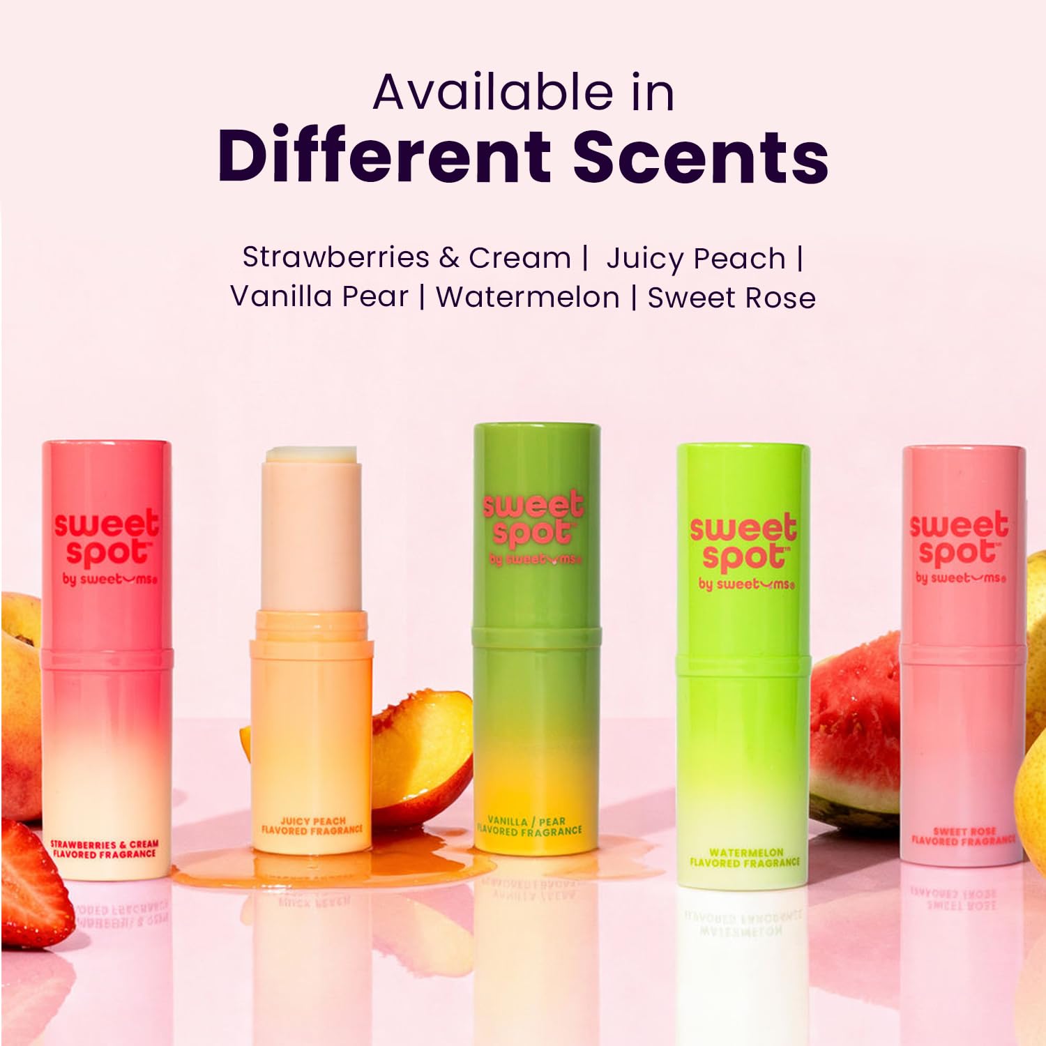 SweetSpot Flavored Solid Perfume Stick, Portable Travel Perfumes for Women, Long Lasting Fragrances, Non Sticky Formula, Natural Ingredients, Fragrance Stick (Peach) - Image 9