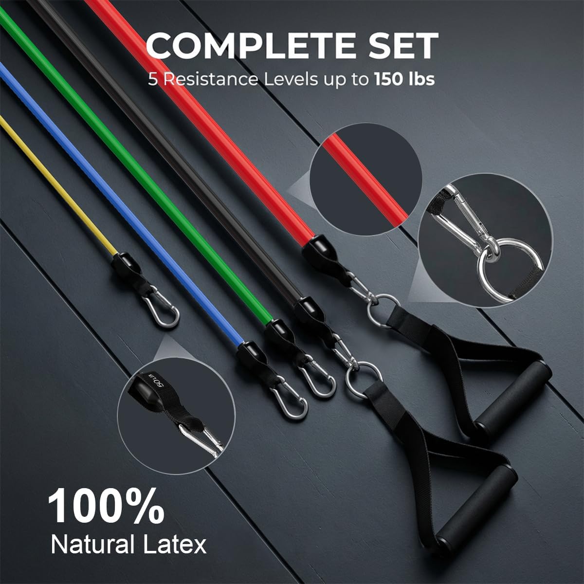 VEICK Resistance Bands, Exercise Bands, Workout Bands, Resistance Bands for Working Out with Handles for Men and Women, Exercising Bands for Fitness Weights Work Out at Home - Image 6