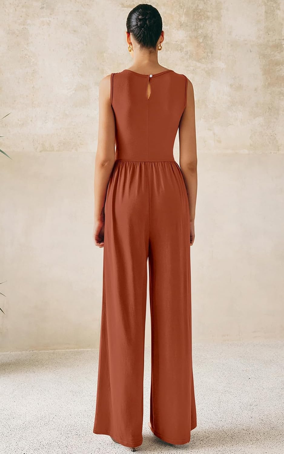 PRETTYGARDEN One Piece Jumpsuits for Women Dressy Casual Sleeveless Crewneck Wide Leg Rompers Jumpers Vacation Summer Outfits - Image 5