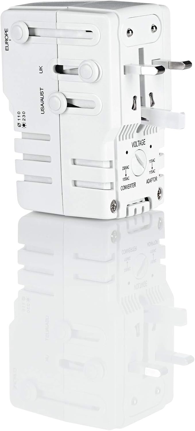 Conair Voltage Converter and Universal Travel Adapter, European Travel Plug Adapter, Univerasal Adapter Plug Converter for Travel, 1 Piece Set - Image 5