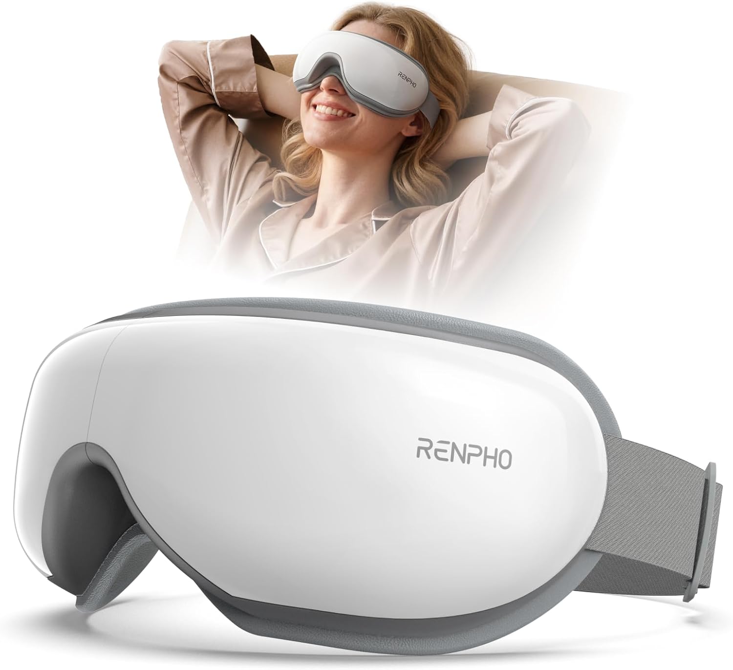 RENPHO Mothers Day Gifts for Women, Eye Massager with Heat, FSA Eligible HSA, Eye Mask for Migraine Relief, Birthday Gifts for Men Mom Her, Sleep Mask for Reduce Strain and Dry Eyes, Eyeris 1