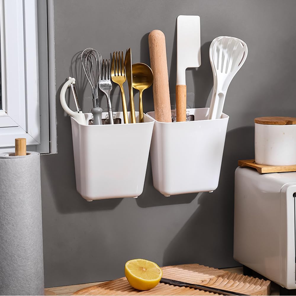 4 Piece Kitchen Cabinet Door Storage Box,Self Adhesive Wall Mounted Storage Box,Wardrobe/Bathroom/Refrigerator Small Items Organizer - Image 5