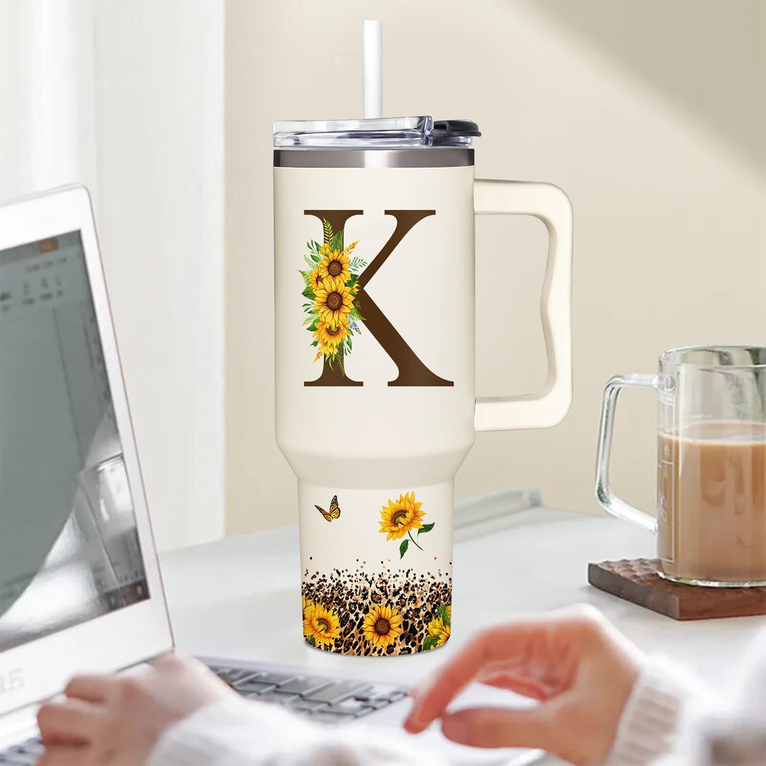 Mom Birthday Gifts - Sunflower Gifts For Women - Birthday Gifts For Mom - Mother's Day, Birthday Gift For Mother, Her, Sister, Wife, Daughter, Grandma - Monogrammed Tumbler 40oz - Image 7