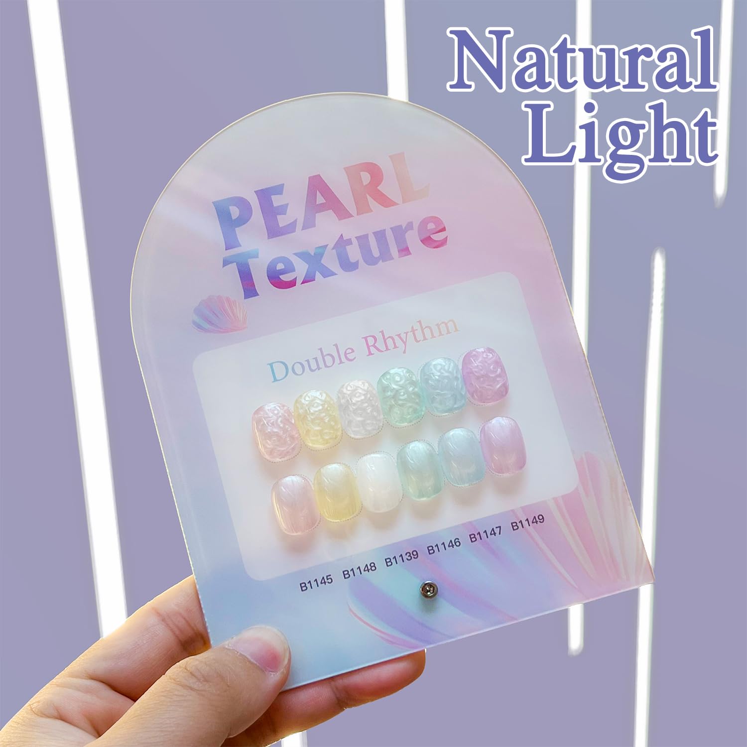 Double Rhythm 6 Pcs 15 ML Gel Polish Set Same Color Same Bottle Soak Off Gel Polish Kit Nail Art Manicure Salon DIY at Home for Women (Pearl Pink White Green Blue Purple-T6-21) - Image 5