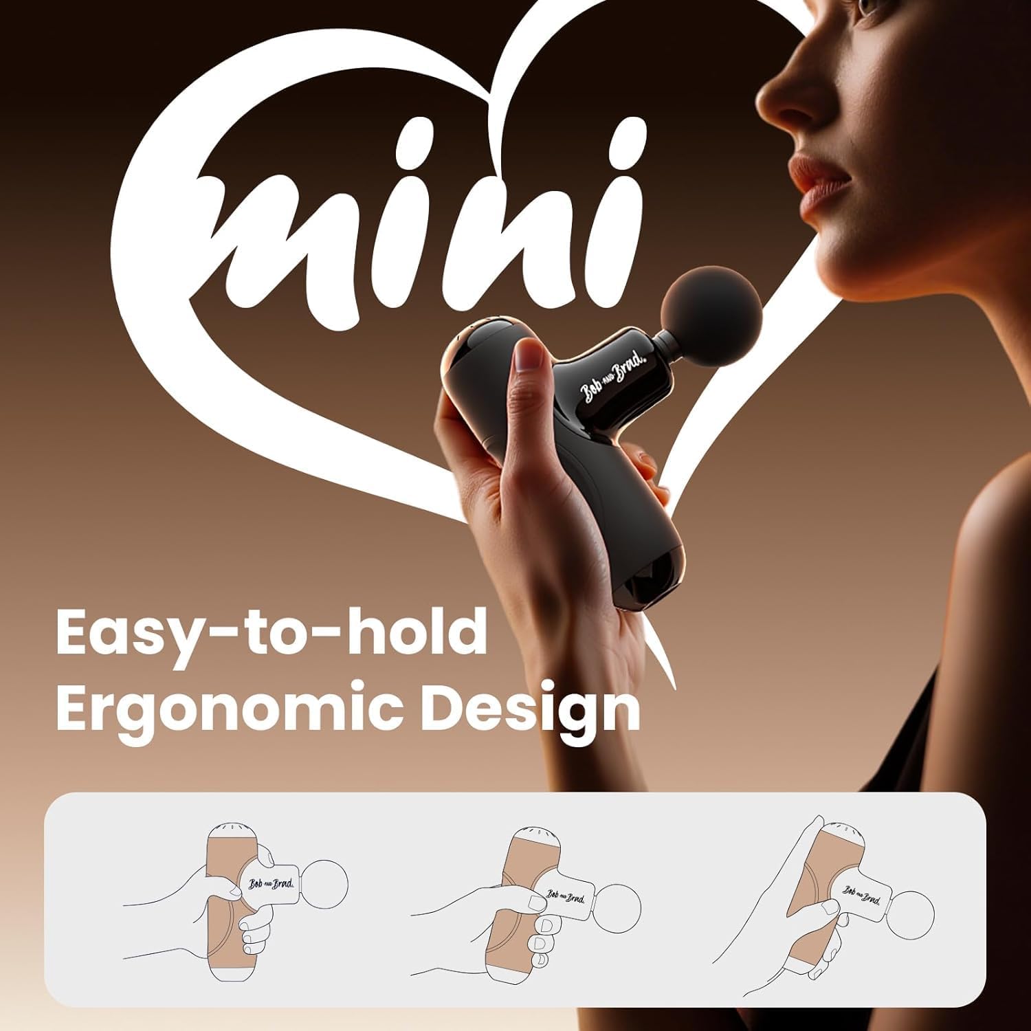 BOB AND BRAD Q2 Pro Mini Massage Gun with Heat and Cold, Pocket-Sized Deep Tissue Massager, HSA Portable Percussion Muscle Massager Gun, Ultra Small & Quiet Muscle Massager, FSA Eligible - Image 8