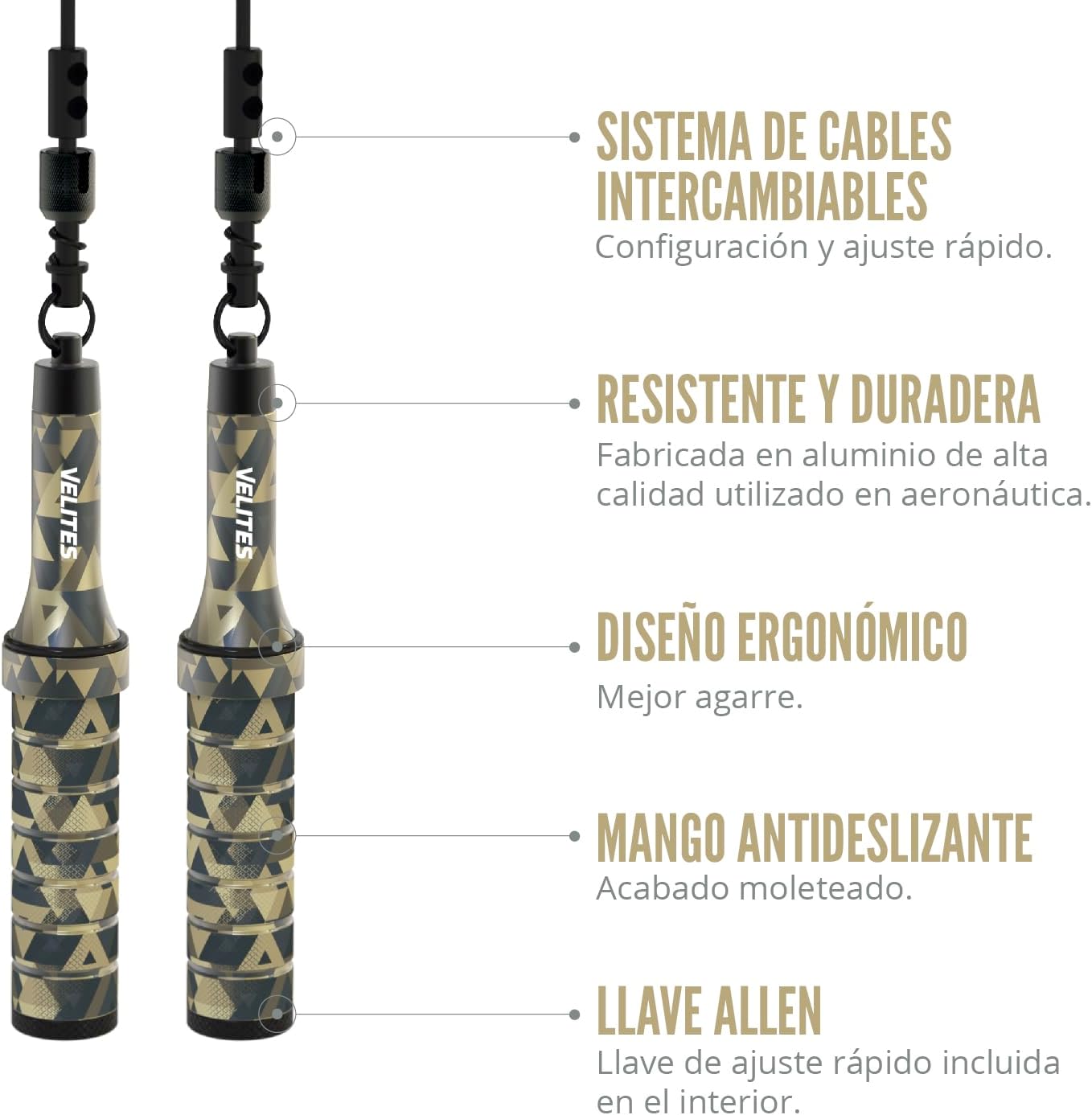 Velites - Earth 2.0 Jump Rope - Official CrossFit® Games Rope - Professional Aluminum Speed Rope for Double Unders, Fitness & Boxing - Includes 4mm Cable & Carrying Bag - - Image 2