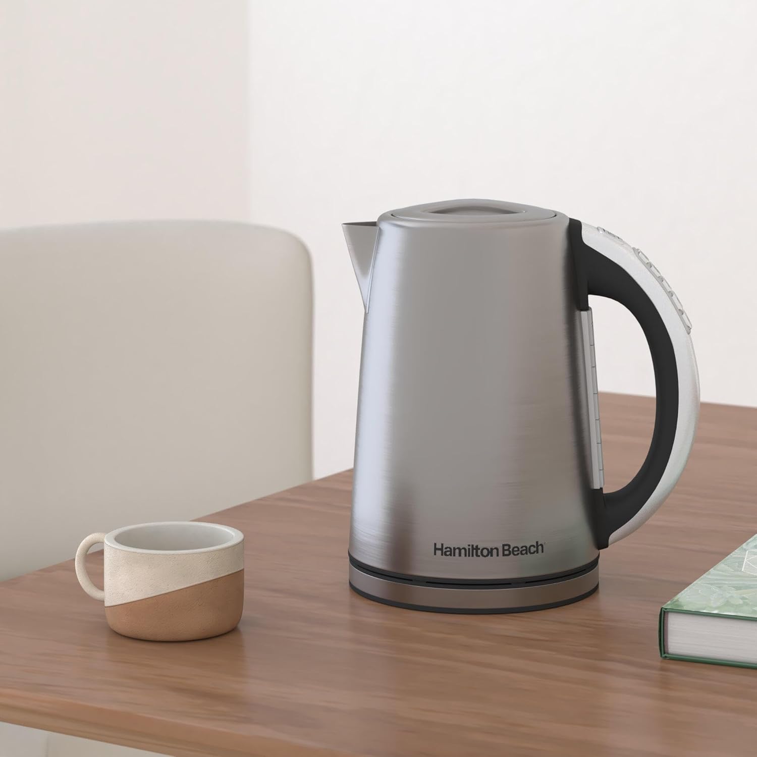 Hamilton Beach 1.7 Liter Temperature Control Electric Kettle, Water Boiler & Heater, Fast Boiling 1500 Watts, BPA Free, Cordless, Auto-Shutoff and Boil-Dry Protection, Stainless Steel (41020R) - Image 2