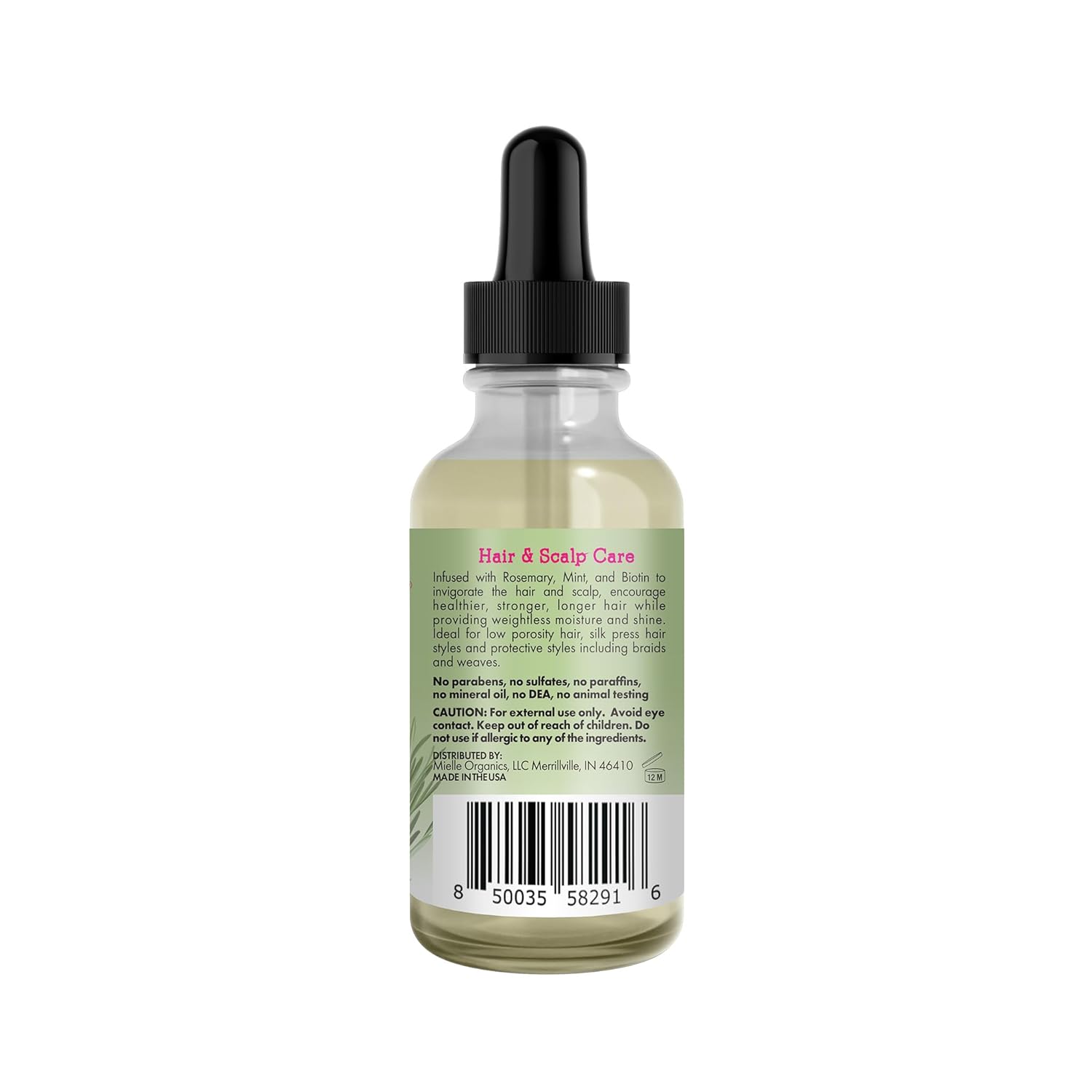 Mielle Organics Rosemary & Mint Light Hair Oil, Split Ends & Dry Scalp Treatment - Infused with Biotin & Essential Oils for Strengthening, Soothing, Moisturizing & Encouraging Longer Hair (2 Oz) - Image 9