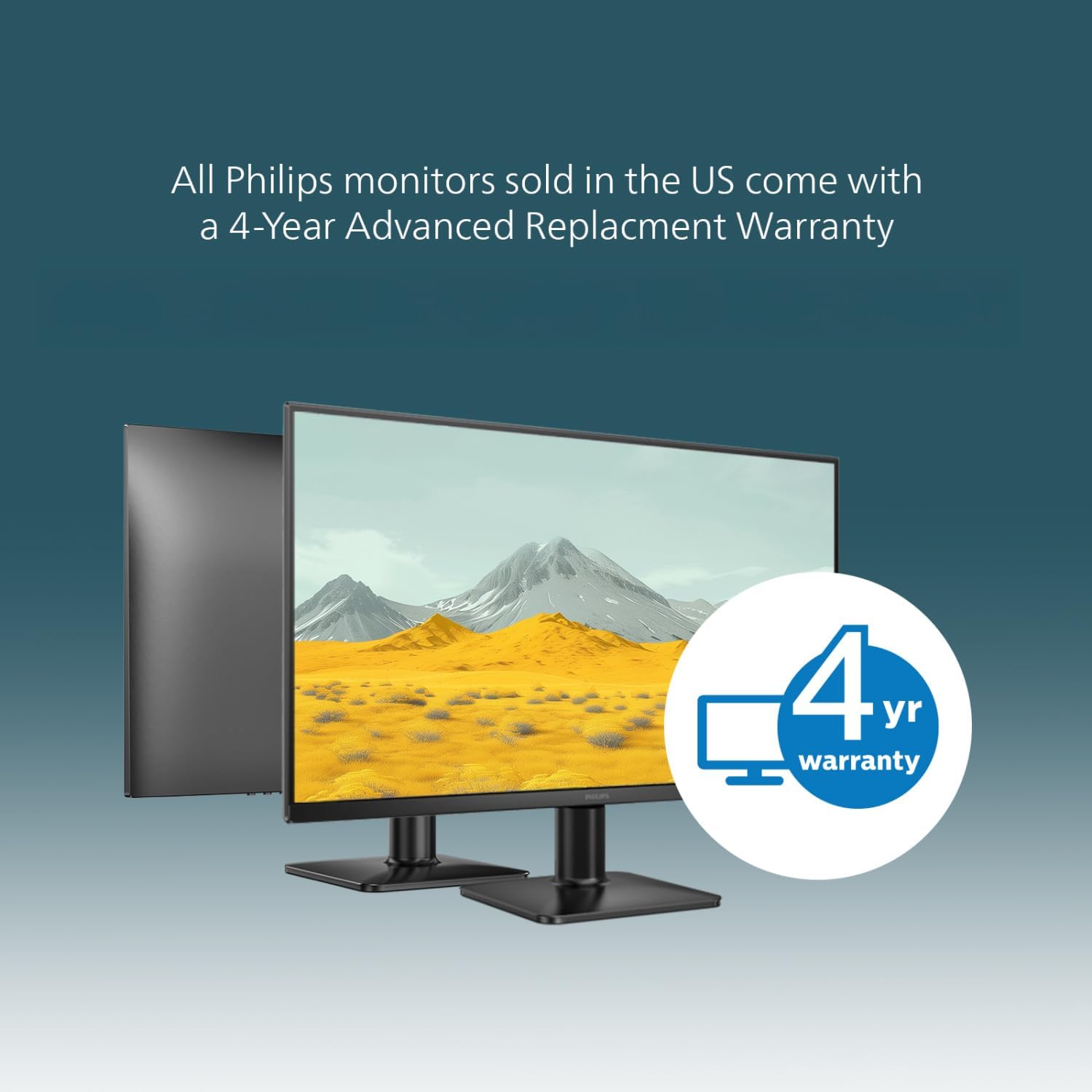 Philips 24E2N2100 24 inch IPS FHD (1920 x 1080) 120Hz Gaming Office Monitor, VESA, HDMI x1, VGA Port x1, Eye Care, 4 Year Advance Replacement Warranty - Image 2