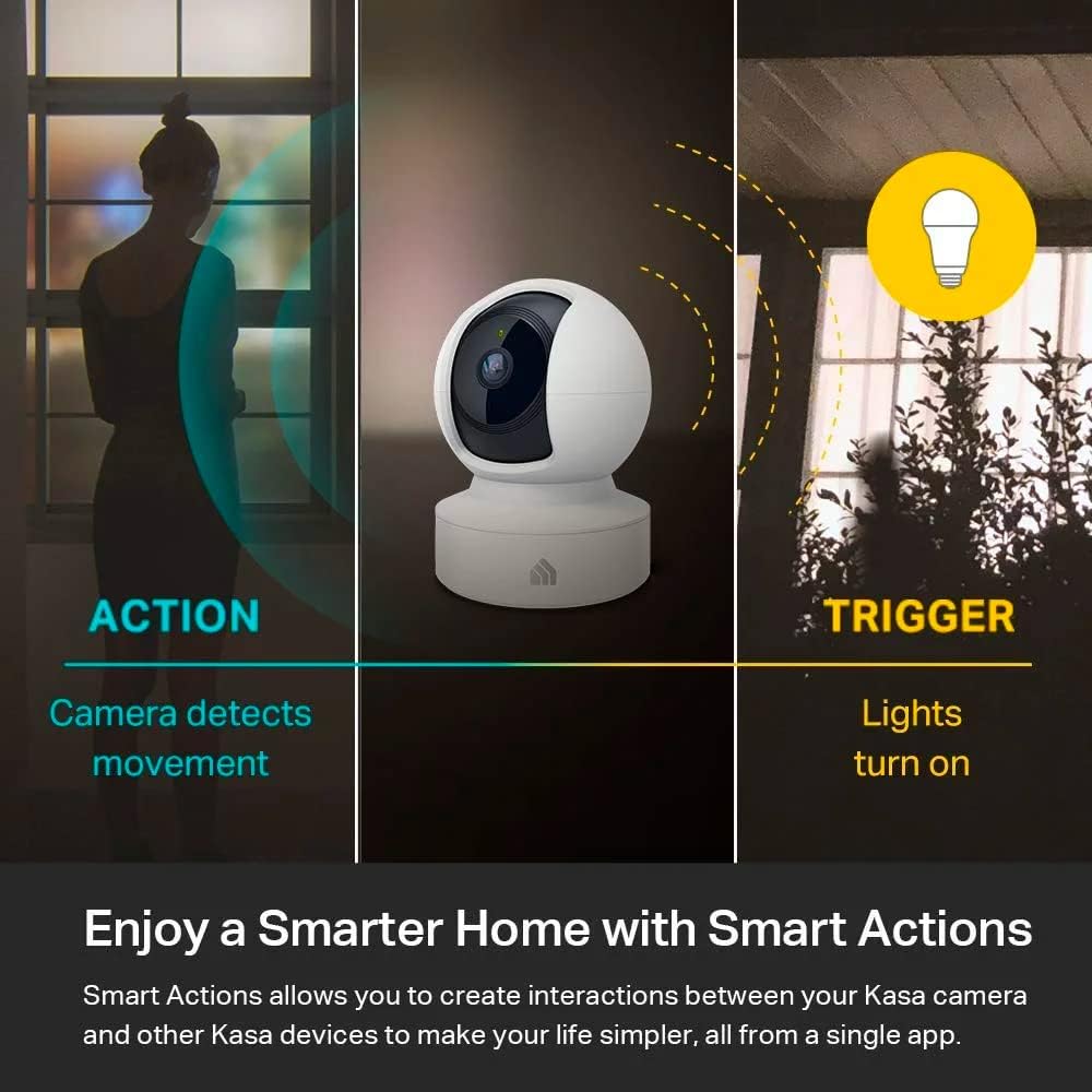 Kasa 1080p Indoor Pan/Tilt Wired Security Camera - Works as a Baby & Pet Monitor, Motion Detection & Tracking, 2-Way Audio, Night Vision, Subscription-Free Local Storage or Optional Cloud, EC70 - Image 4