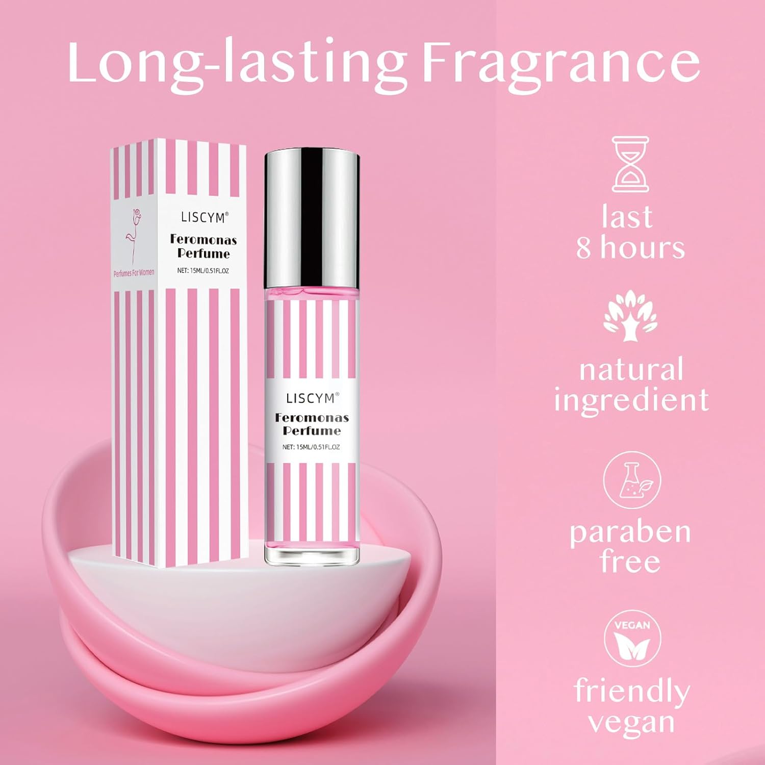 Pheromones Perfumes for Women, Long-Lasting Roll-On Perfume Travel Size Fragrance Oil with Feromonas to Attract Men,Samples (15 ml) - Image 4