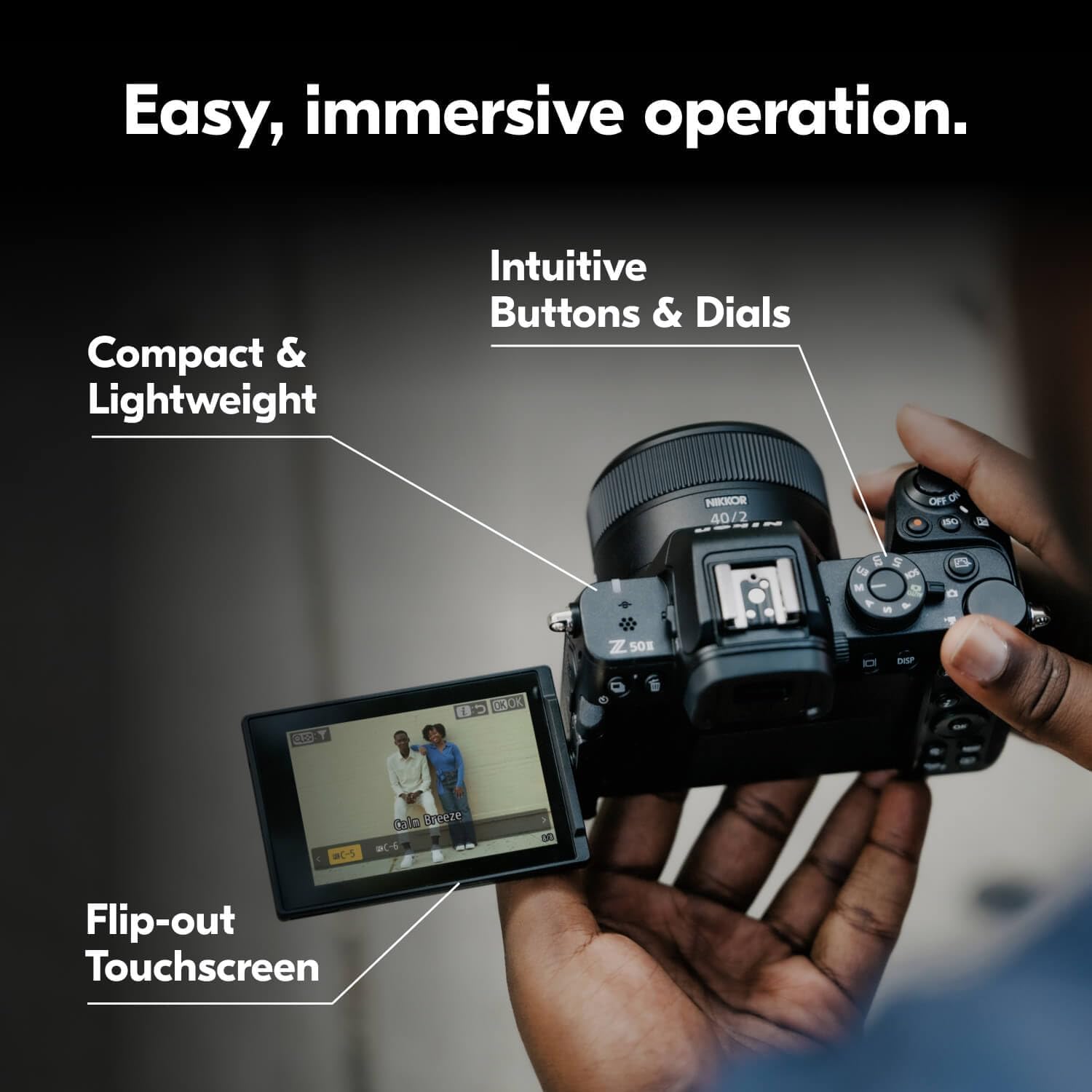 Nikon Z50 II with Two Lenses | Compact mirrorless Stills/Video Camera with Easy Color presets and Wireless Photo Sharing | USA Model - Image 10