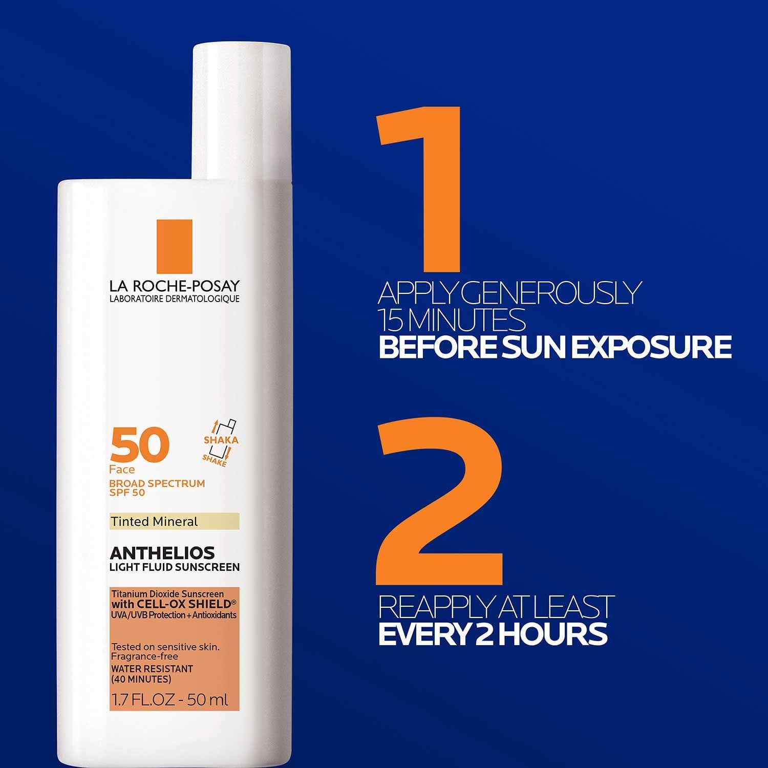 La Roche-Posay Anthelios Sunscreen SPF 40, Ultra-Light Fluid Broad Spectrum SPF 40, Face Sunscreen with Titanium Dioxide Mineral, Lightweight & Fast-Absorbing, Oil-Free, Matte Finish - Image 8