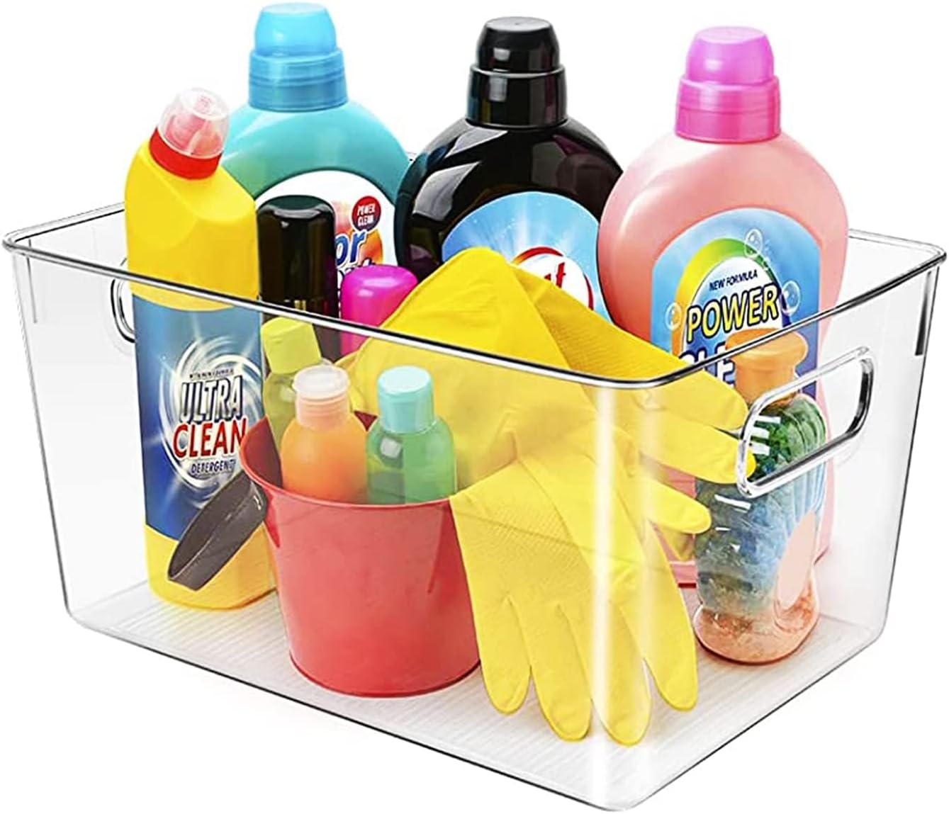 Clear Plastic Storage Bins, Pantry Organizers and Storage or Kitchen Organization and Storage Containers Bins for Organizing, Fridge, Freezer, Bathroom, Pantries, Refrigerator, Cabinet Organizer Bin - Image 8