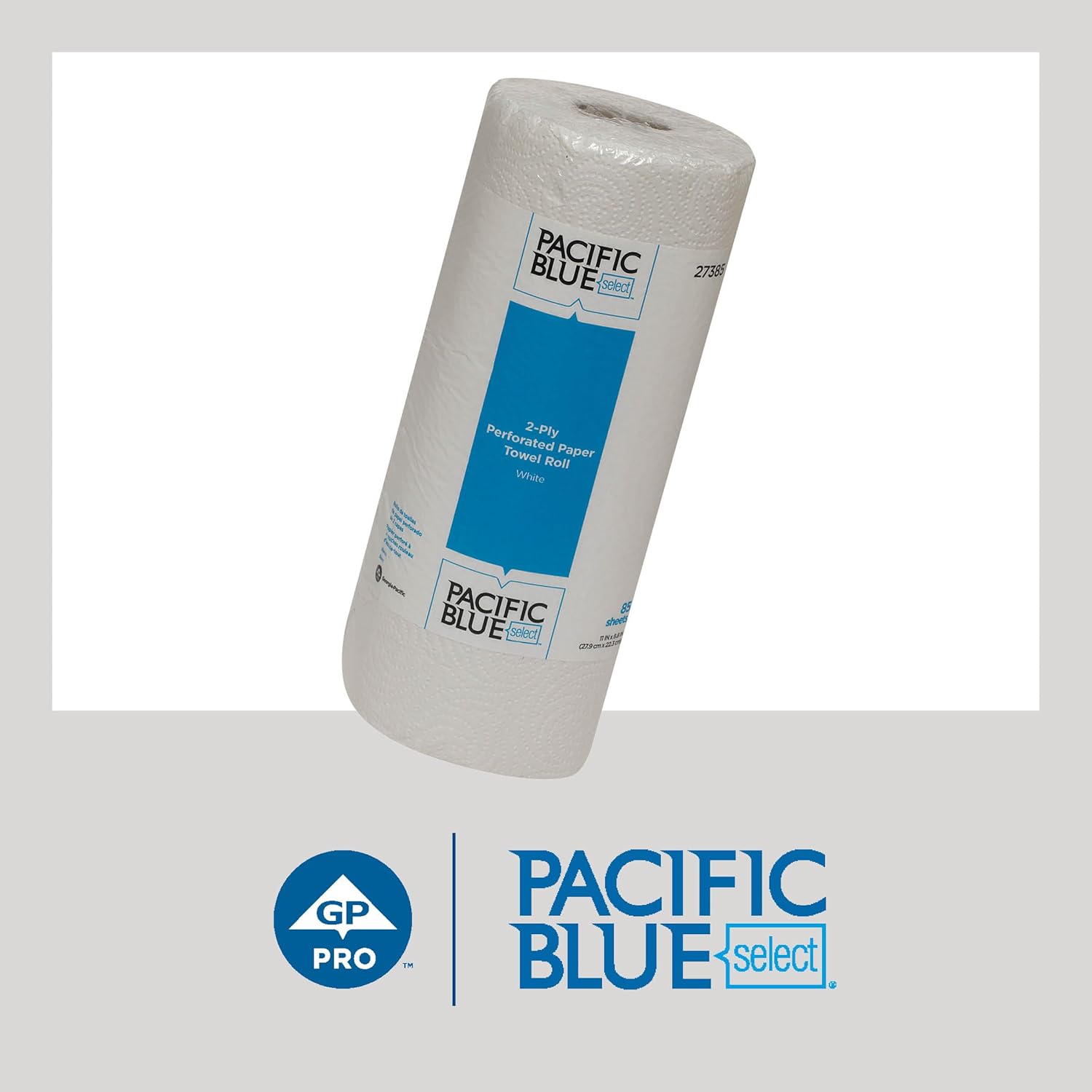 Georgia-Pacific Pacific Blue Select 2-Ply Perforated Roll Paper Towel, White, 85 Sheets Per Roll, 30 Rolls Per Case, 27385 - Image 3