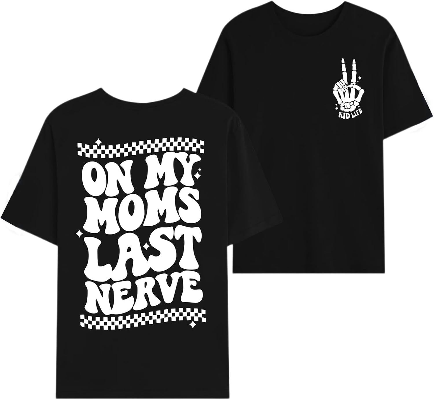 Boys Funny Saying Shirts Graphic Tees Cute Short Sleeve Preppy Clothes Tweens Skeleton Hands Tshirts for Kids Boys