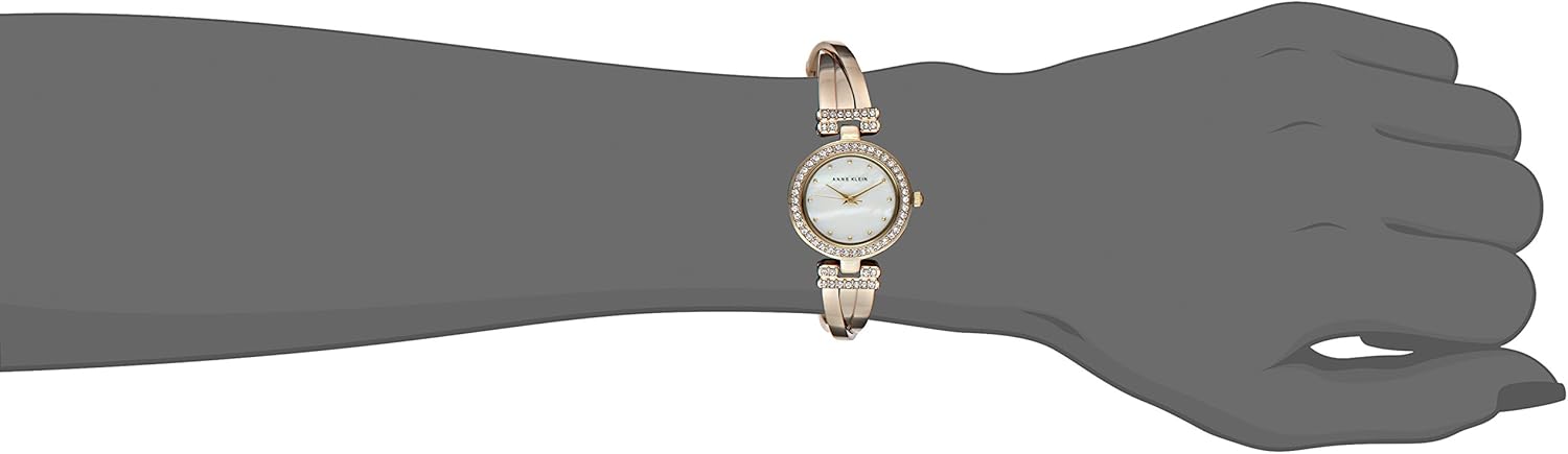Anne Klein Women's Premium Crystal Accented Bangle Watch and Bracelet Set - Image 4