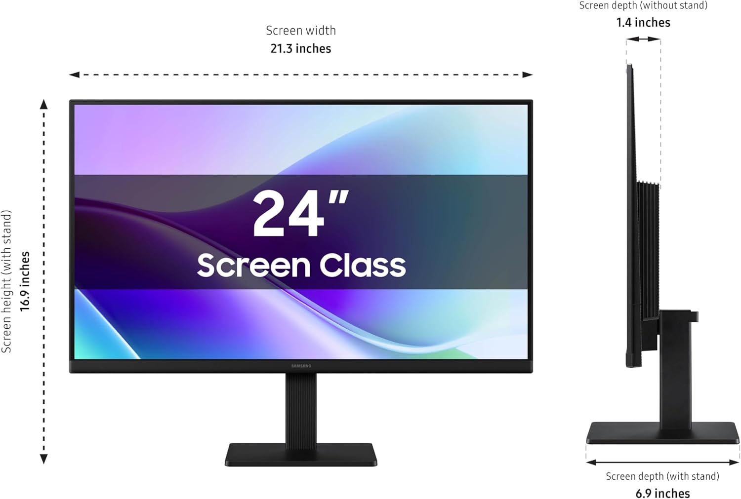 Samsung 24" S3 (S32GF) FHD High Resolution 120Hz Monitor with IPS Panel, Flicker Free, Eye Saver Mode, LS24F320GANXZA, 2025 - Image 7