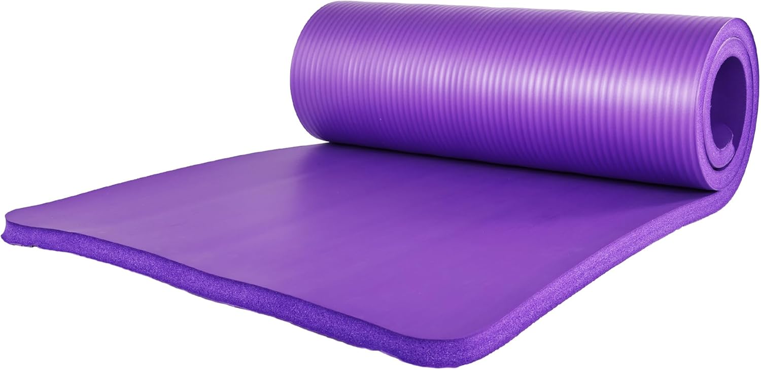 BalanceFrom 7-Piece Yoga Set with 71x24x1 Inches Extra Thick Mat and Carrying Sling – Includes 2 Blocks, Stretch Strap, 2 Towels, and Knee Pad for Home, Studio, and Gym Workouts - Image 7