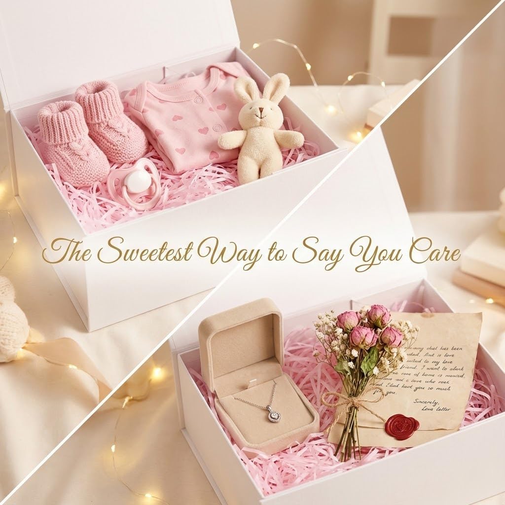 Rsgift White Gift Box with Lids,9.7x7.2x3.3 Inch Gift Boxes for Presents,Magnetic Closure boxes for Wedding,Birthday,Graduation Packaging - Image 4