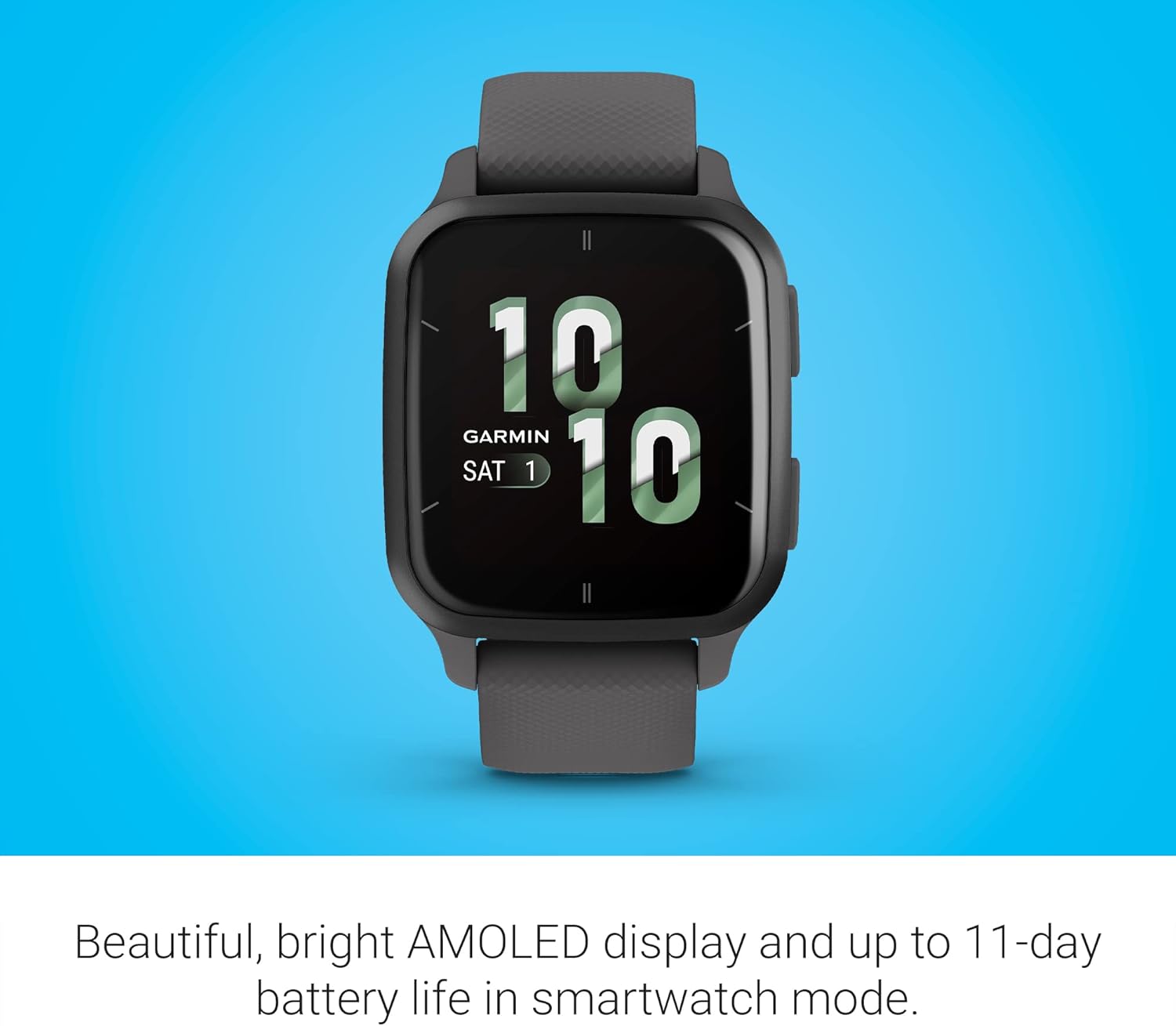 Garmin Venu® Sq 2 GPS Smartwatch - AMOLED Display, All-Day Health Monitoring, Long Battery Life, Activity & Heart Rate Tracker, Slate and Shadow Gray - Image 3