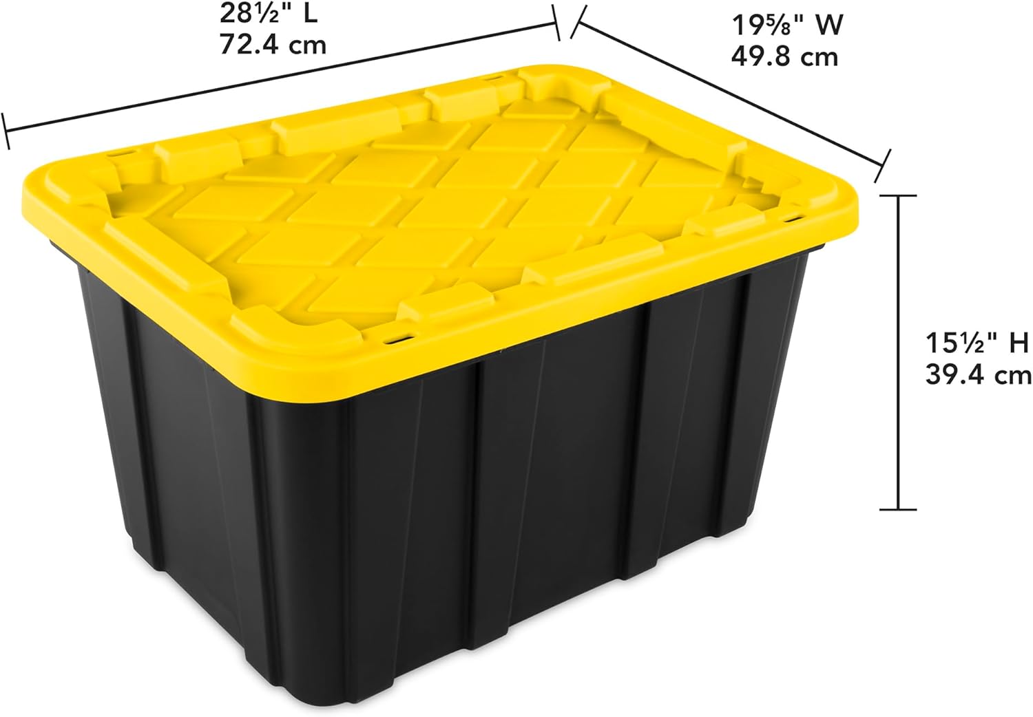 Sterilite 12-Pack Industrial Tote, Plastic Storage Container Bins with Lids, 27 Gallon - Heavy-Duty Organizing Containers for Closet, Bathroom, and Office - Image 2