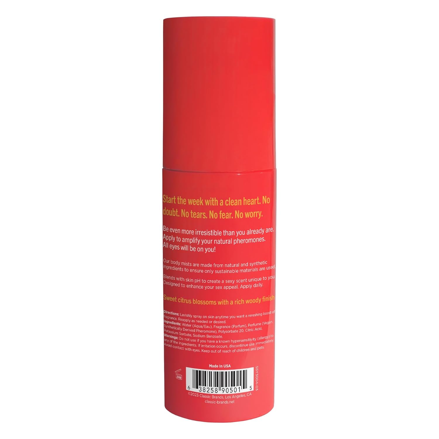 SIMPLY SEXY Affirmations Lazy Sunday Pheromone Body Mist for Women - Citrus Floral Woody Scent with Notes of Citrus Accord, Orange Blossoms and Luscious William Pear - 3.35 fl oz - Image 2