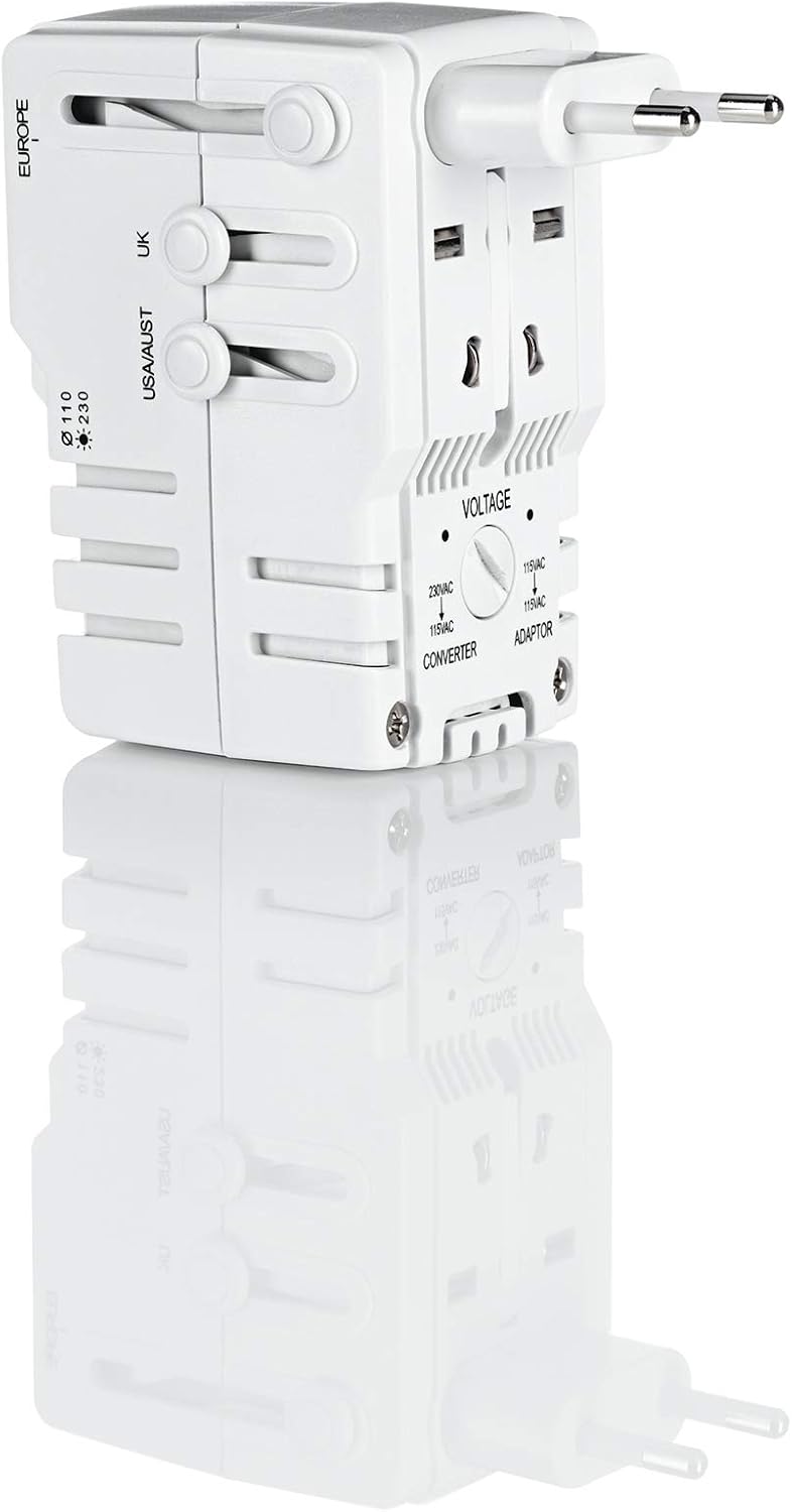 Conair Voltage Converter and Universal Travel Adapter, European Travel Plug Adapter, Univerasal Adapter Plug Converter for Travel, 1 Piece Set - Image 4