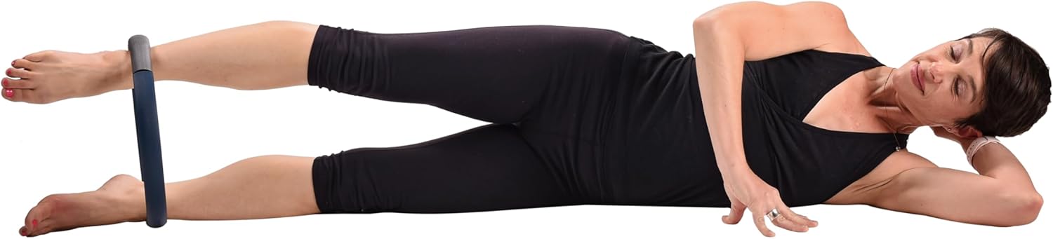 AeroPilates Pilates Magic Circle Ring – 12” Resistance Ring for Full-Body Toning – Strengthens Thighs, Arms, Chest & Core – Lightweight with Soft Cushioned Cover – Workout Guide Included - Image 7