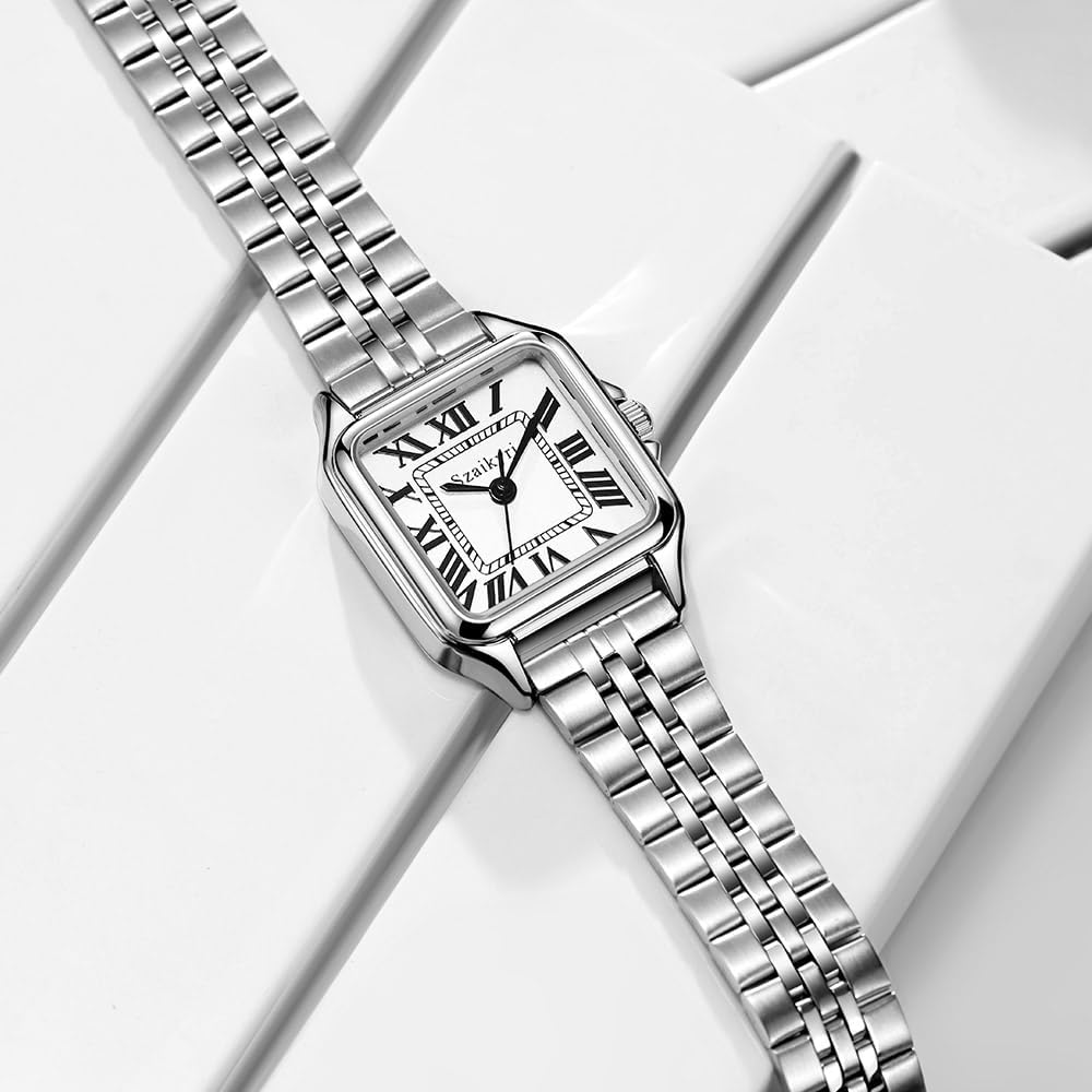 Szaikyri Classic Square Watches for Women with Roman Numerals Ladies Casual Dress Watch - Image 7