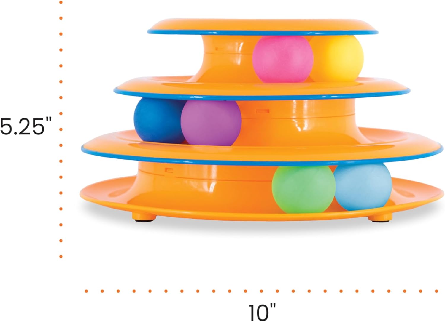 Catstages Tower of Tracks Cat Toy – 3-Level Track Tower with 6 Balls, Interactive Cat Toy for Indoor Enrichment - Image 8