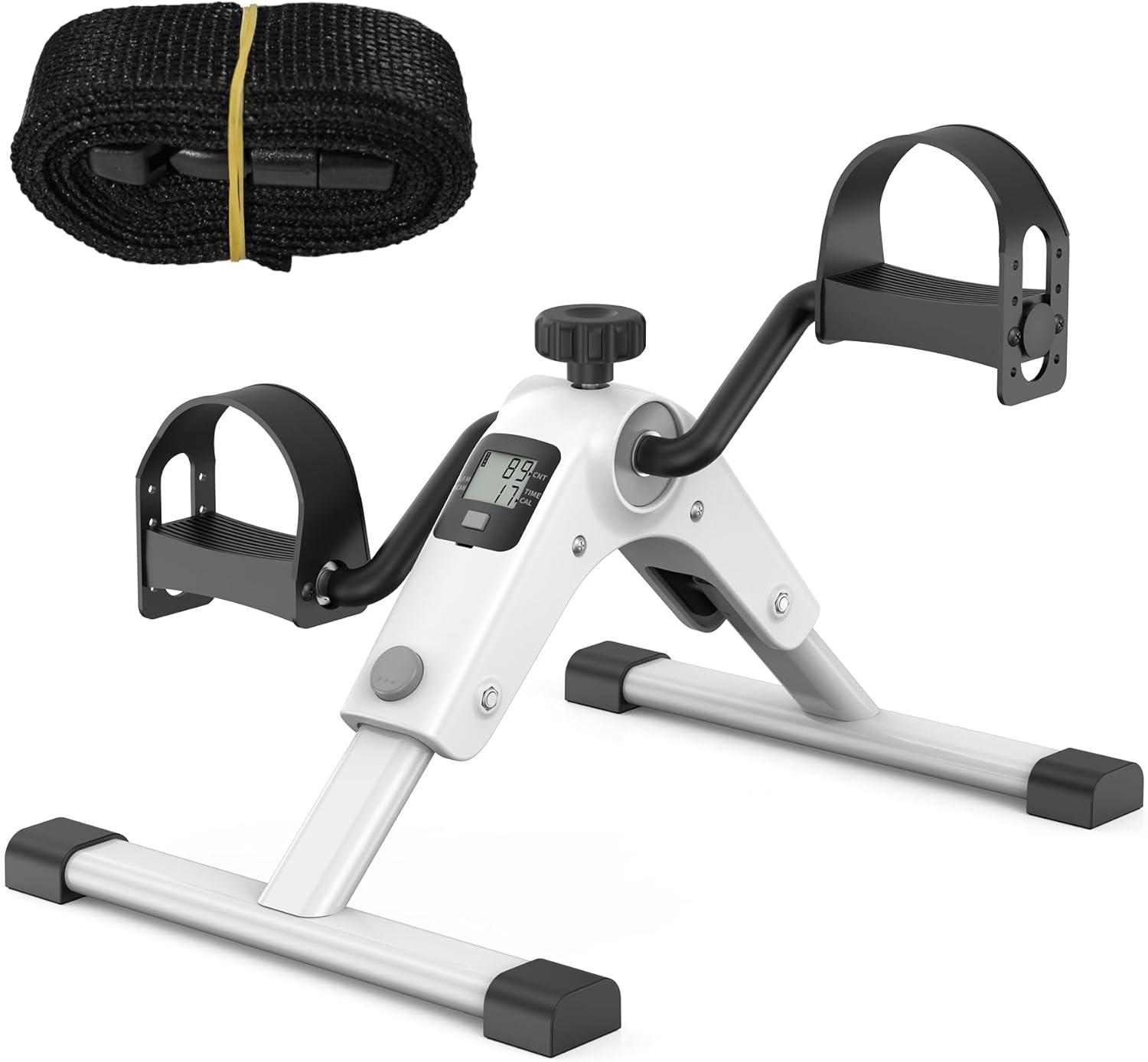 MOMODA Under Desk Bike Pedal Exerciser with LCD Display Portable Mini Exercise Bike for Arm and Leg