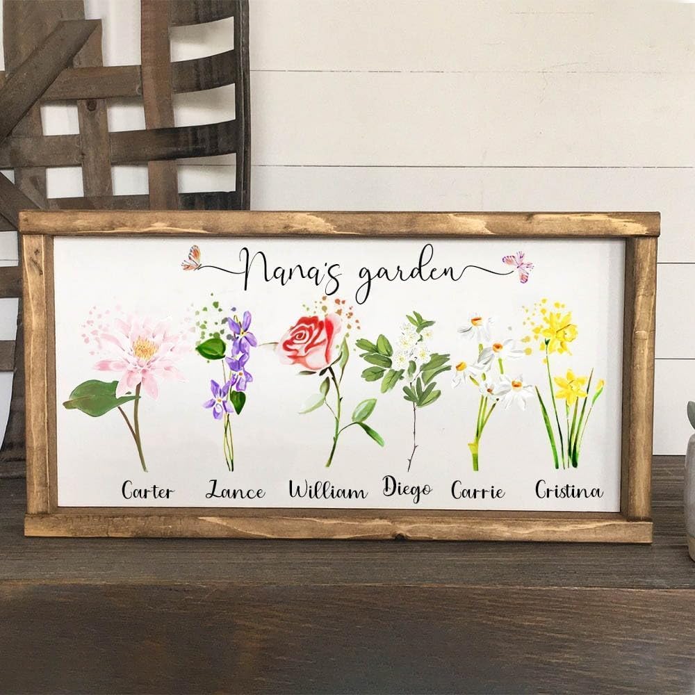 Personalized Grandma's Garden Frame Sign With Grandchildren Names - Chrismas Gifts For Nana - Chrismas Gifts For Mom - Mom Gifts - Chrismas Gifts For Mom - Chrismas Gifts For Mama - Mom Gifts - Image 3