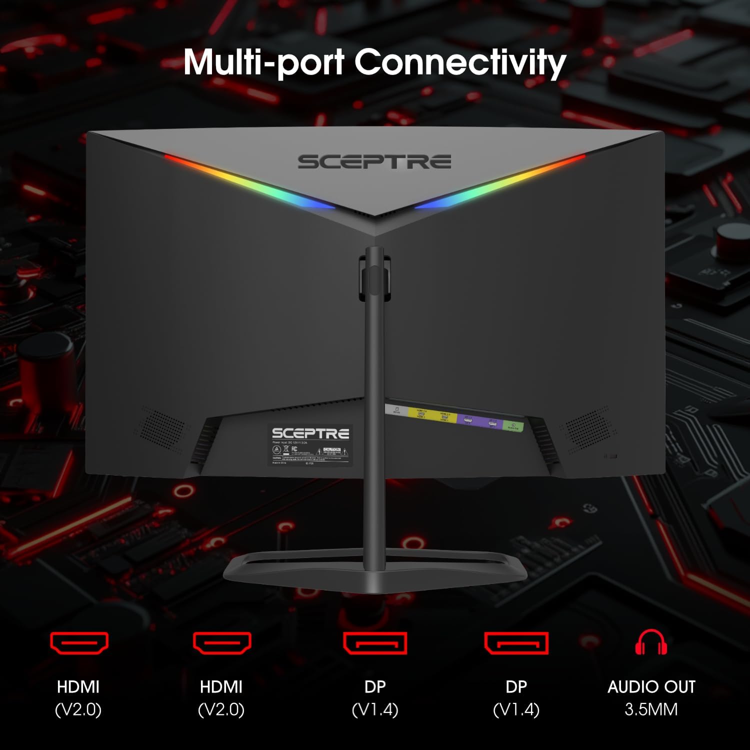 New! Sceptre Curved 24.5-inch Gaming Monitor up to 240Hz 1080p R1500 1ms DisplayPort x2 HDMI x2 Eye Care Build-in Speakers, Machine Black 2026 (C255B-FWT240 Series) - Image 5