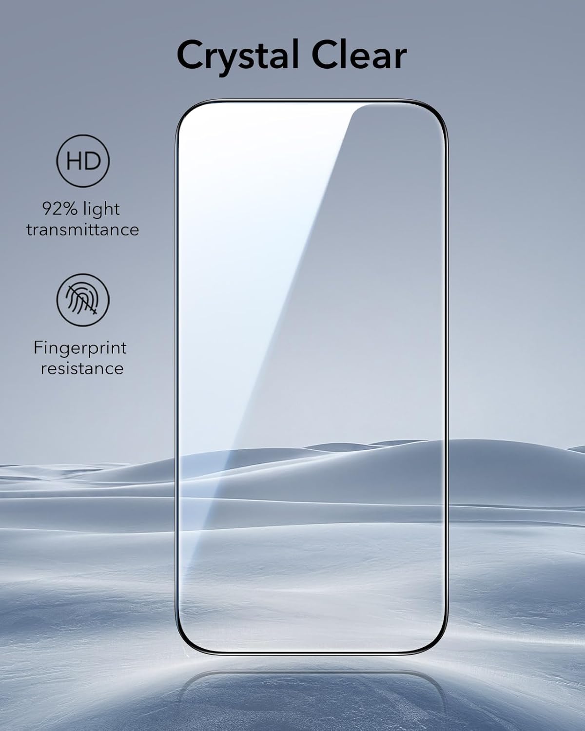 ESR 3 Pack of iPhone 17/iPhone 16 Pro Screen Protector, Military-Grade Shatterproof, 9H Hardness, Full Coverage Tempered Glass with Ultra Fit Tray - Image 7