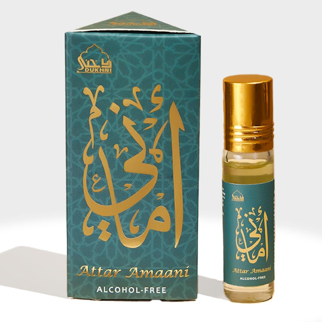 Dukhni Attar Amaani Roll-On Perfume Oil, Alcohol-Free, Arabian Attar