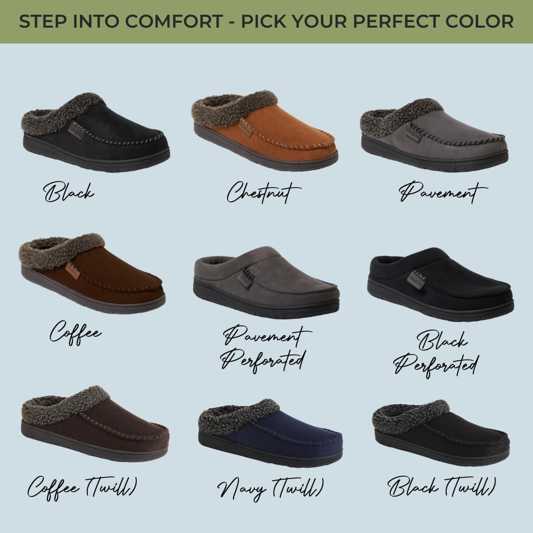 Dearfoams Men’s Brendan Indoor/Outdoor Breathable Memory Foam Clog House Shoe with Wide Widths Slipper - Image 2