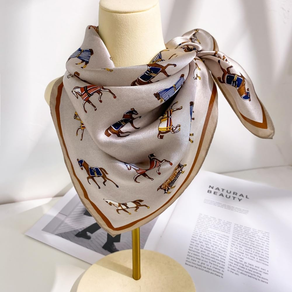 Tim & Tina Square 100% Mulberry Silk 21'' x 21'' Hair Scarf Head Sleeping Wrap Satin Head Scarf for Women - Image 2