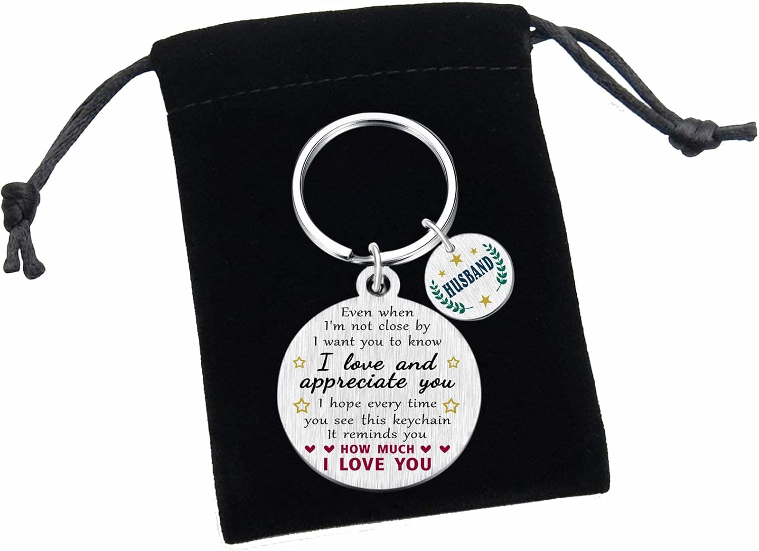 Yobent Husband Keychain Gifts from Wife, Best Husband Birthday Present, Personalized Wedding Anniversary Key Chain for Men, I Love You Gifts for Him Men - Image 6