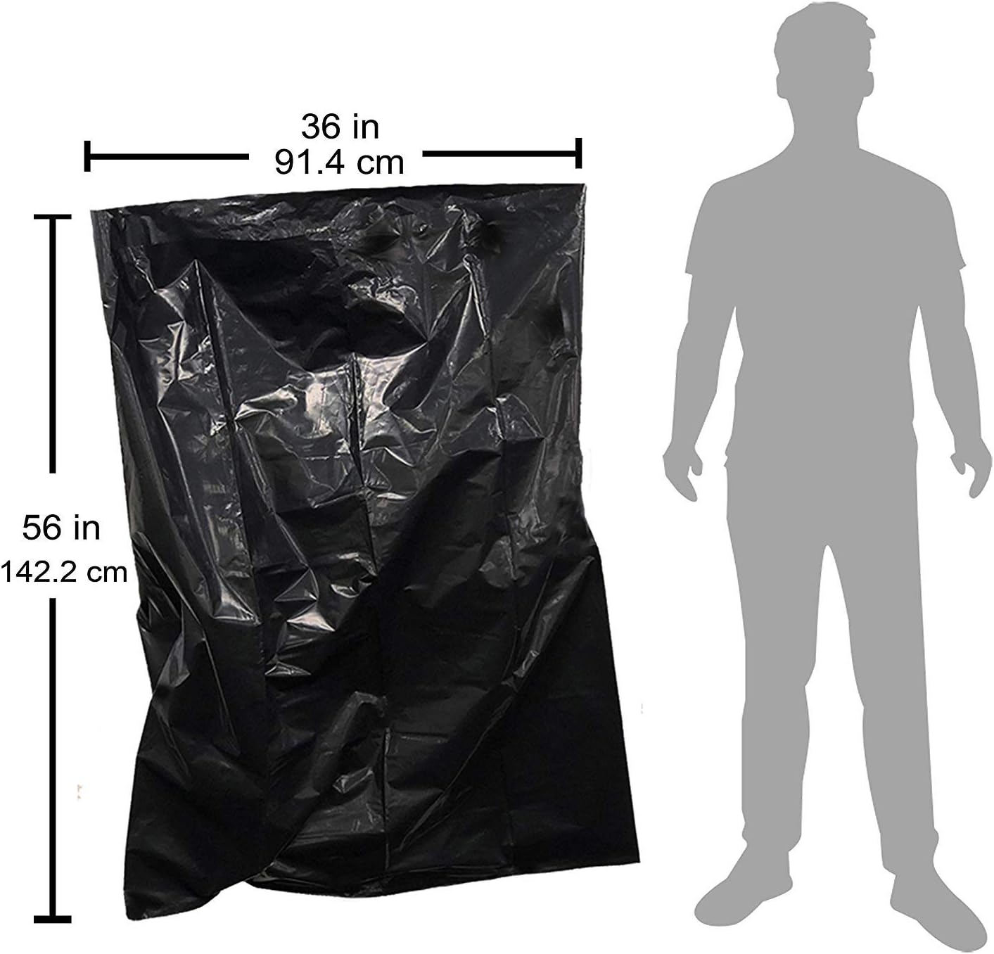 Reli. Contractor Garbage Bags 55 Gallon | 20 Trash Bags | Heavy Duty | Black Contractor - Image 6