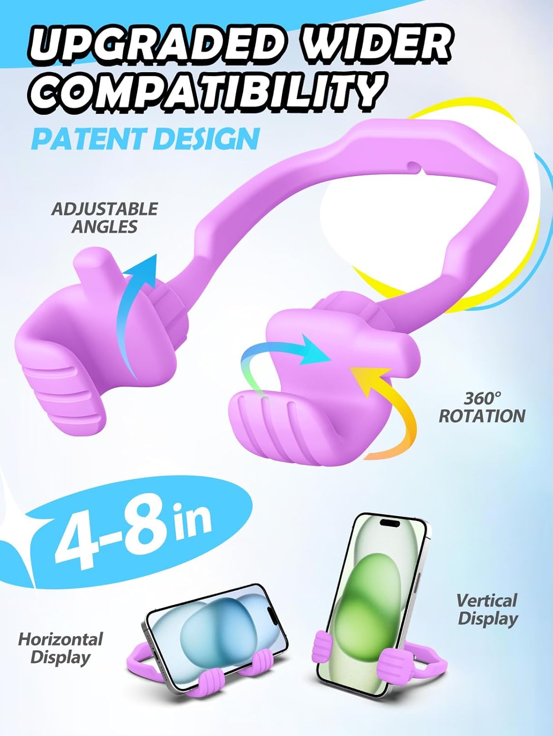 Stocking Stuffers for Teens Girls Adults Cell Phone Stand: Upgrade Adjustable Thumbs Up Lazy Phone Holder for Desk Cool Gadgets Fun Birthday Gifts Ideas for Kids Teenager Women Gifts for Christmas - Image 2