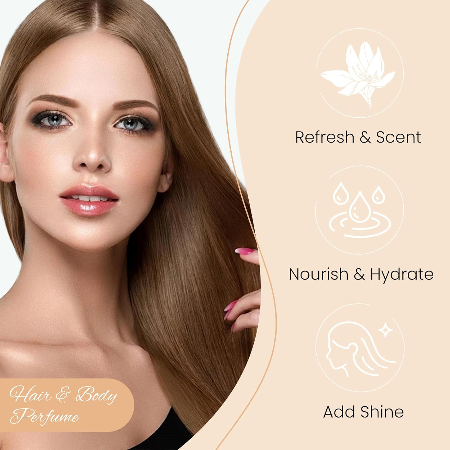 Hair Perfume for Women Vanilla Pheromone, Hair & Body Shine Spray Nourishing and Hydrating Mist Fragrance, Eau Parfum Long Lasting & Add Shine Portable, Light Perfume, 30 ml - Image 2