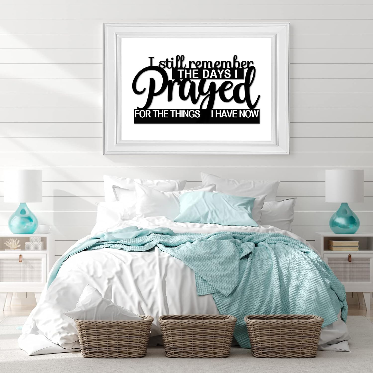 Jetec I Still Remember The Days I Prayed Sign Inspirational Table Blessed Signs Motivational Decor Farmhouse Table Home Centerpieces Faith Wooden Shelf for Living Room Office(Classic Style) - Image 6