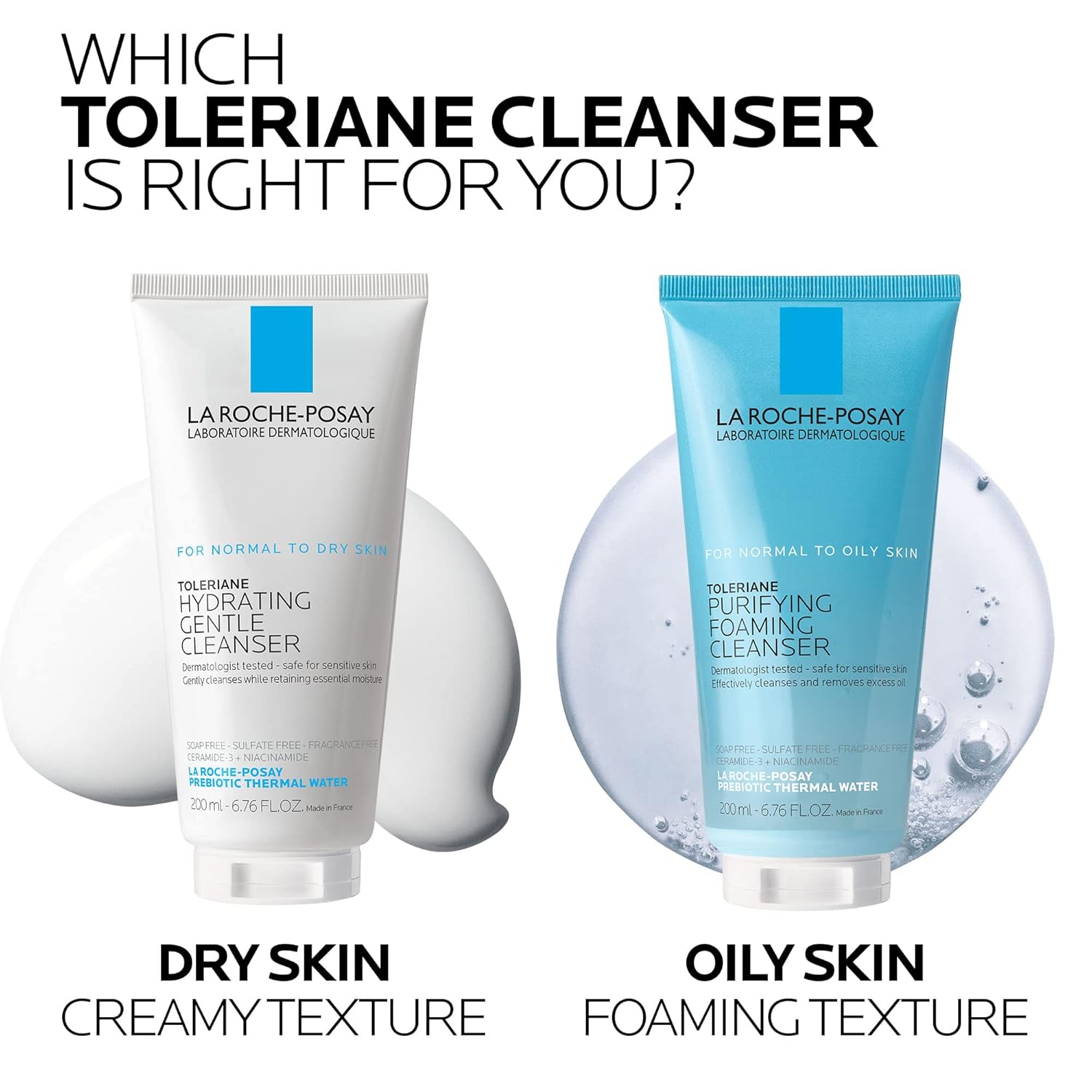 La Roche-Posay Toleriane Hydrating Gentle Face Cleanser, Hydrating Facial Cleanser With Niacinamide + Ceramides, Daily Face Wash For Dry Skin To Normal Skin, Sensitive Skin Tested, Fragrance Free - Image 7