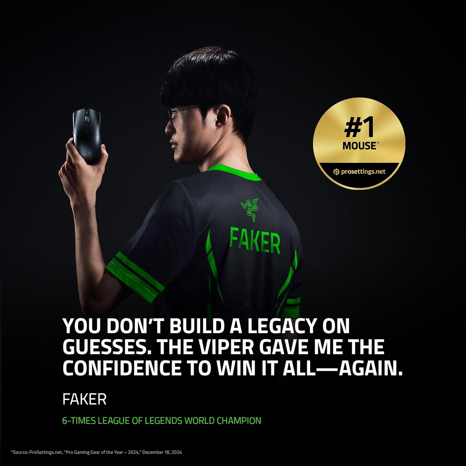 Razer Viper V3 Pro Wireless Esports Gaming Mouse: Symmetrical - 55g Lightweight - 8K Polling - 35K DPI Optical Sensor - Gen3 Optical Switches - 8 Programmable Buttons - 95 Hr Battery - White - Image 2
