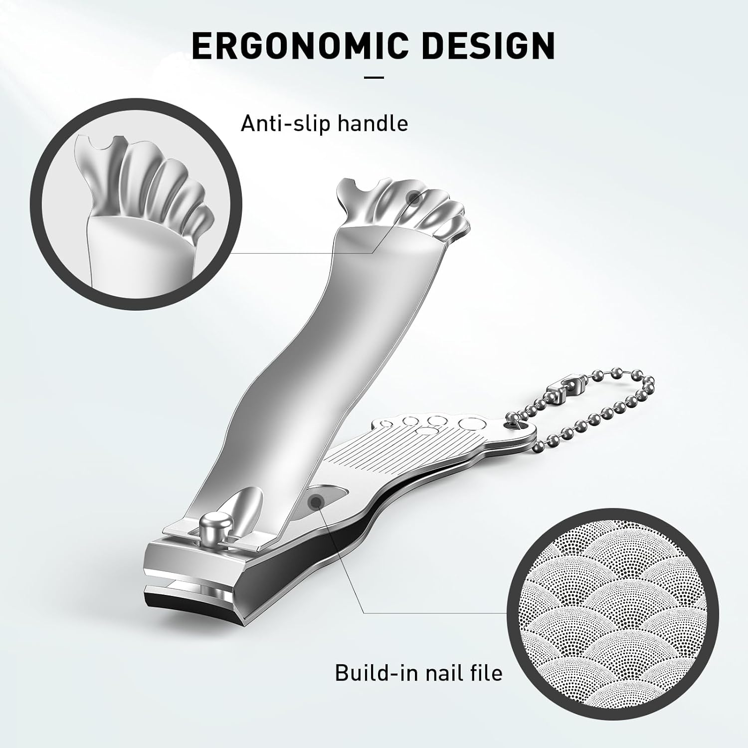 Nail Clippers Set,Gag Gifts Funny,Stocking Stuffers for Adults Men Him,White Elephant Gifts for Adults, Cool Stuff Gadgets for Men Dad Boyfriend Father Husband Friends,Mens Gifts Ideas (Silver) - Image 6